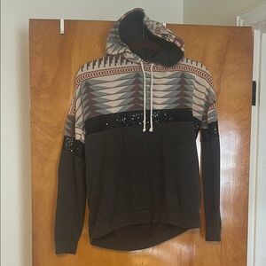 Lovely Melody Multicolor Geometric Hoodie